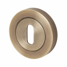 Excel Escutcheon - 52mm Diameter - Keyhole - Antique Brass