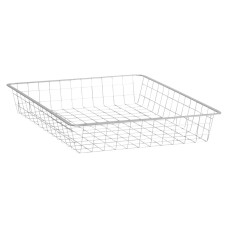 elfa Top Track System - Shallow Wire Basket - 527 x 427 x 85mm - Platinum