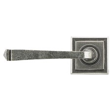 From The Anvil Pewter Door Handles on Square Rose - Avon Range 