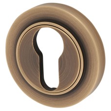 Burlington BUR61 by Frelan Escutcheon with Plain Rose - 53mm Diameter - Euro - Antique Brass