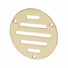 Hampstead Circular Slotted Vent - 76mm - 900mm² Free Air Flow - Polished Brass