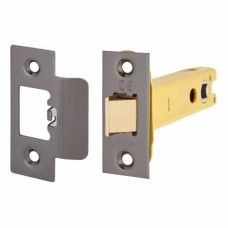 Exel Heavy Duty Tubular Latch - 103mm Case - 82mm Backset - Square - Black Nickel