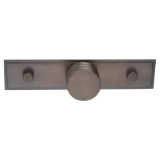 Frelan Hoxton Sturt Cabinet Knob on Rushton Backplate - 30mm Diameter - Dark Bronze