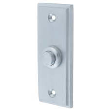Heritage Brass by M Marcus Stepped Bell Push - 83 x 33mm - Satin Chrome