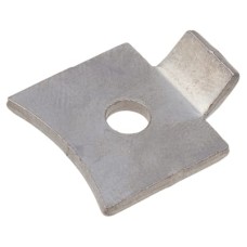 Exel Standard Flat Bookcase Clip - Satin Chrome Plated - Pack of 10