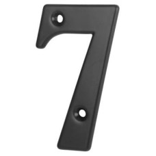 79mm Screw Fix Door Numeral - 7 - Black