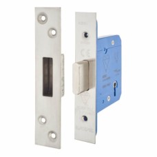 Hampstead BS3621 5 Lever Deadlock - 78mm Case - 57mm Backset - Satin Stainless Steel