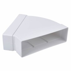Manrose 45° Flat Bend - 204 x 60mm - White