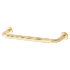 Exel Crewe 10mm Reeded D-Bar Cabinet Pull Handle - 128mm Centres - Satin Brass
