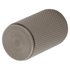Carlisle Brass Knurled Cylinder Cabinet Knob - 18mm Diameter - Anthracite Grey