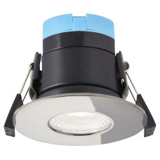 Forum Spa Rhom 8W IP65 Fire Rated LED Dimmable Fixed Downlight - 3/4/6000K CCT - Black Chrome 