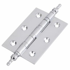 Finial Washered Butt Door Hinge - 75 x 50 x 2mm - Polished Chrome - Pair