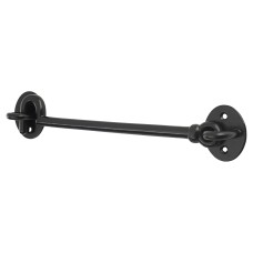 Exel Cabin Hook & Eye - 300mm Length - Antique Black Iron