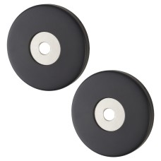 Exel Rose Set for 19mm Door Pull Handles - 52 x 6mm - Matt Black