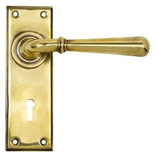 From The Anvil Aged Brass Keyhole Door Handle - Newbury Range - 152 x 50mm