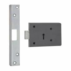 Fire Brigade FB2 Rim Deadlock - 110mm Case - 45mm Backset - Right Hand - Silver