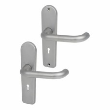 Union Satin Stainless Steel Return to Door Keyhole Lock Door Handle - 3K70 Range - 200 x 50mm