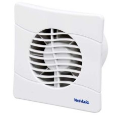 Vent Axia Basic BAS150SLT Axial Bathroom and Kitchen Extractor Fan with Timer - White 