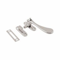 Exel Cast Victorian Mortice & Hook Plate Casement Window Fastener - Reversible - Polished Chrome