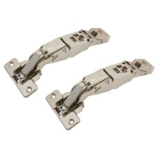 Blum CLIP Top Zero Protrusion Soft Close Cabinet Hinge - 125° - Sprung - Overlay - Zinc Plated -Pair
