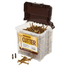 Reisser Cutter Pozi Countersunk Wood Screws Tub - 5.0 x 50mm - Yellow Zinc - Pack of 600