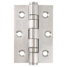 Eclipse Ball Bearing Marine Grade Butt Fire Door Hinge - 76 x 51 x 2mm - Satin Stainless - Pair