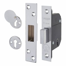 Legge Heavy Duty BS3621:2007 5 Lever Deadlock - 81mm Case - 58mm Backset - Polished Stainless Steel