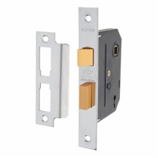 UNION 2295 2 Lever Sashlock - Keyed Alike Number M24H - 76mm Case - 57mm Backset - Polished Chrome