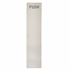 Exel Stainless Steel Finger Plate - Push - 625 x 125 x 1.5mm - Satin
