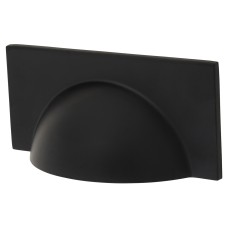 Crofts & Assinder Monmouth Square Cabinet Cup Handle - 64mm Centres - Matt Black