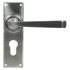 From The Anvil Satin Stainless Steel Euro Lock Door Handle - Avon Range - 152 x 48mm