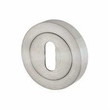 Exel Escutcheon - 50mm Diameter - Keyhole - Satin Chrome