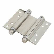 Double Action Self Closing Spring Hinge - 102mm Length - Polished Stainless Steel - Pair
