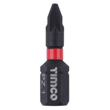 TIMCO X6 Impact Driver Bits - Pozi - PZ1 - 25mm Length - Pack of 10