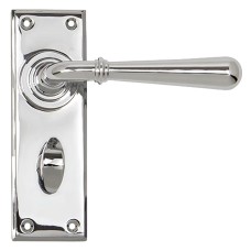 From The Anvil Polished Chrome Bathroom Door Handle - Newbury Range - 152 x 50mm