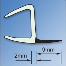 Exel Clear PVC Shower Seal - H Jamb Soft Seal - Suits 10mm Glass