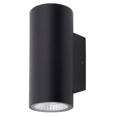 Hampstead 3W LED Small Outdoor Up & Down Wall Light - IP65 - 3000K Warm White - Matt Black