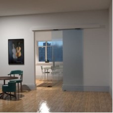 FVG Softslide 90 Soft Open/Close Glass Sliding Door Kit - 2000mm Track - 8-12mm Glass - 90kg Door