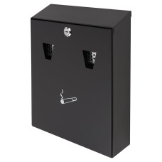 Burg Wachter CIG2 Compact Cigarette Bin - 225 x 320 x 75mm - Black
