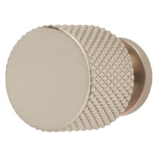 Hampstead Romsey Knurled Round Cabinet Knob - 19mm Diameter - Satin Nickel