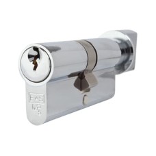 Eurospec 5 Pin 70mm Euro Thumbturn Cylinder - 35mm Turn + 35mm - Polished Chrome - Master Keyed