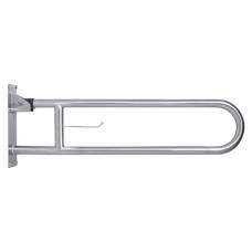 Metlex Callisto Hinged Support Grab Rail - 850 x 300mm - Brushed Stainless Steel