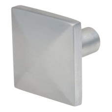 Exel Pyramid Style Square Cabinet Knob - 29 x 29mm - Satin Chrome