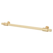 Hampstead Falmouth 12mm Knurled T-Bar Cabinet Pull Handle - 224mm Centres - Satin Brass