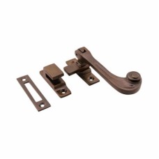 Hampstead Solid Curl Mortice & Hook Plate Casement Window Fastener - Reversible - Antique Bronze