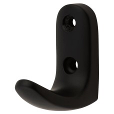Exel Heavy Duty Single Coat Hook - 45 x 43mm - Matt Black