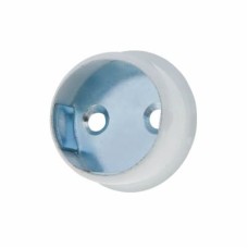 Rothley 25mm Invisifix Hanging Rail End Socket - White - Pack of 2