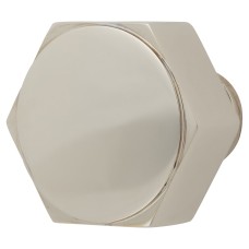 Alexander & Wilks Vesper Hex Cabinet Knob - 40mm Diameter - Polished Nickel