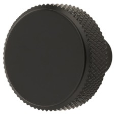 Hampstead Marlow Knurled Round Cabinet Knob - 30mm Diameter - Matt Black