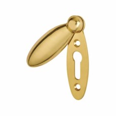Exel Teardrop Covered Escutcheon - 59 x 20mm - Keyhole - Polished Brass